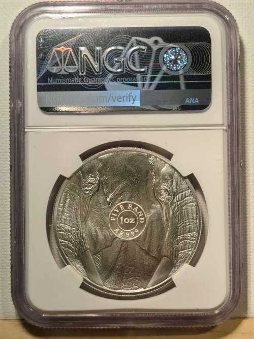 !!!!!!!!!!!! R1 START!!!!!!!!  2019 FIVE RAND - BIG 5 ELEPHANT -  NGC Graded MS 70